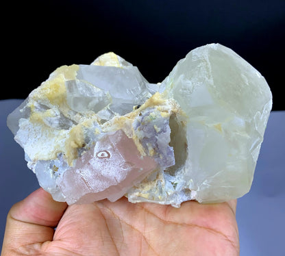 Natural Pink Color Morganite with Quartz and Lepidolite Specimen from Dara-i-Pech Afghanistan - 615 gram