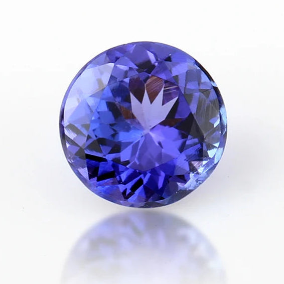 Natural tanzanite blue loose stone 6mm round cut for jewelry making