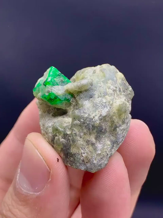 Lush Green Emerald on Matrix from Swat valley Pakistan - 17 grams