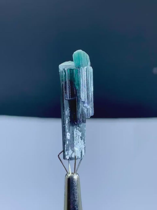 Natural Bicolor Tourmaline Crystal from Afghanistan - 17.95 carat