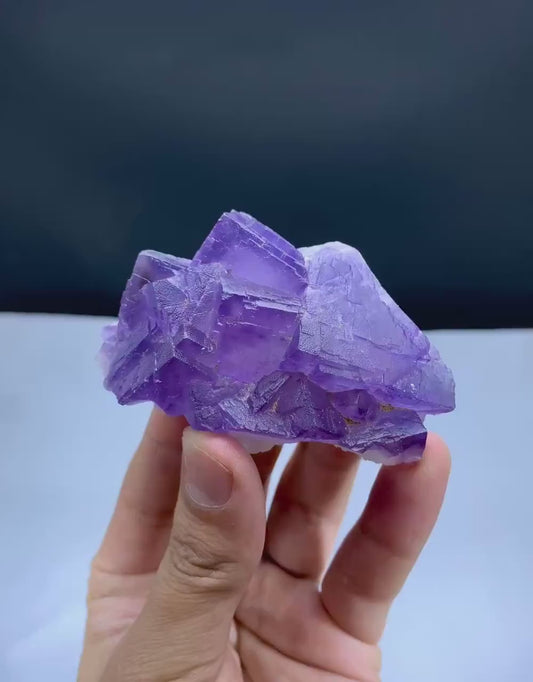 Natural Purple Phantom Fluorite from Pakistan - 125 grams