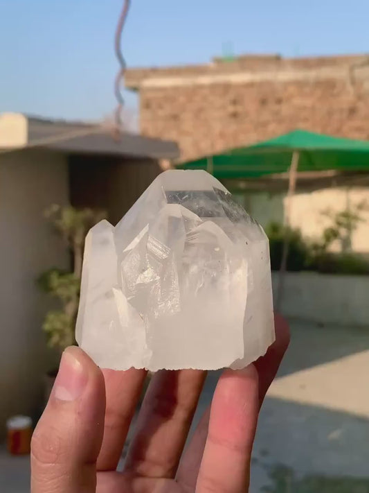 Terminated and Undamaged Feden Quartz Cluster from Pakistan - 238 grams