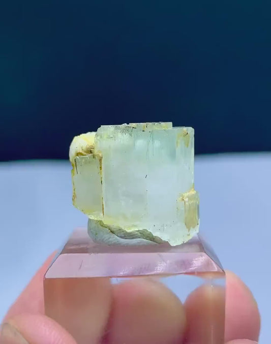 AquaMorganite, Bicolor Beryl, Aqua var Morganite Crystal, 40 carats